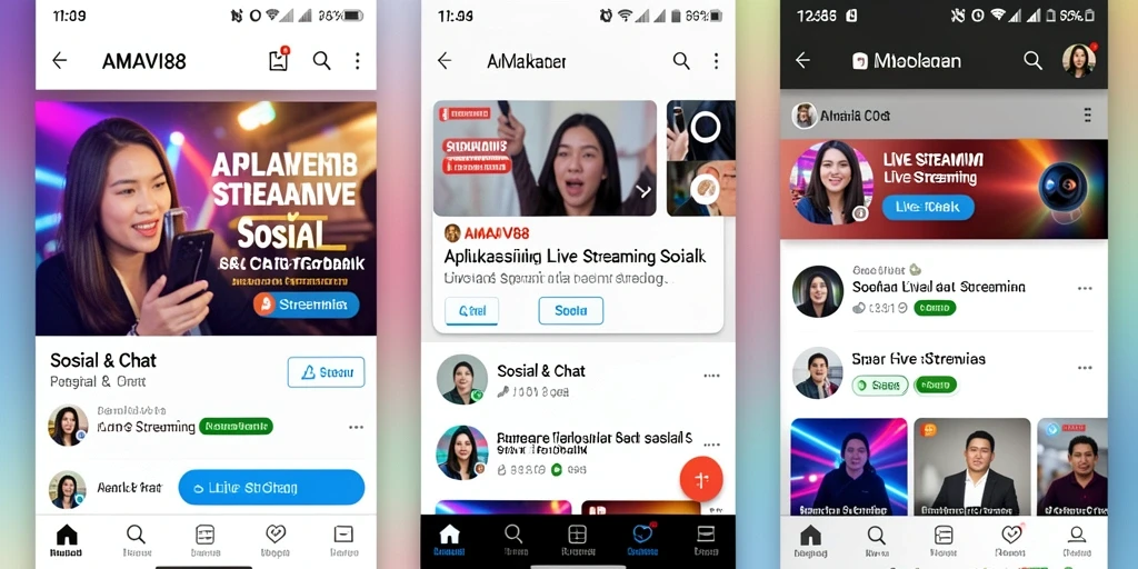 Antarmuka user-friendly AMAVI88 untuk Live Streaming.
