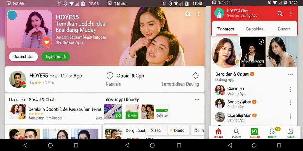 Tampilan antarmuka HOYE55 yang intuitif dan modern.