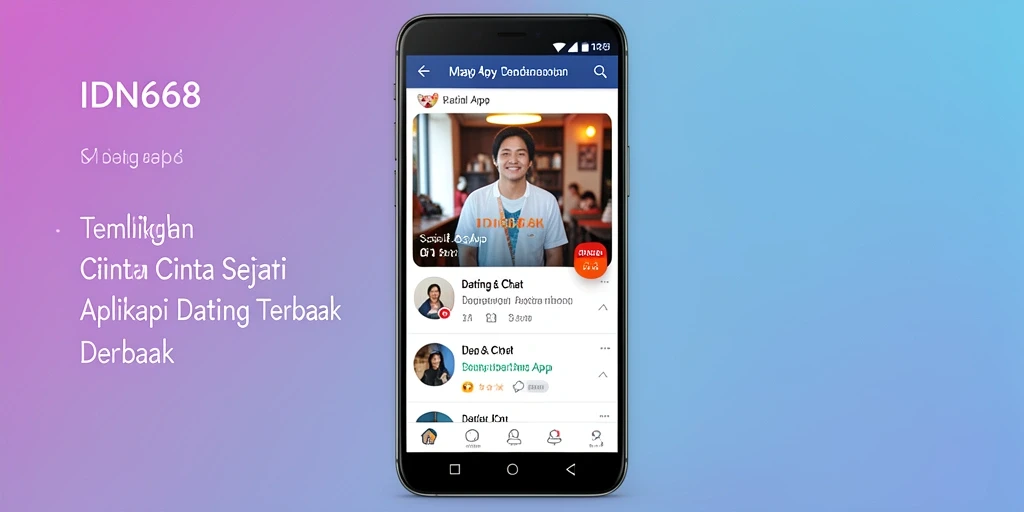Antarmuka IDN668 yang modern dan fungsional untuk aplikasi dating.