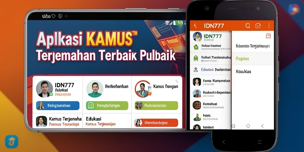 Tampilan antarmuka IDN777 saat melakukan terjemahan kata.