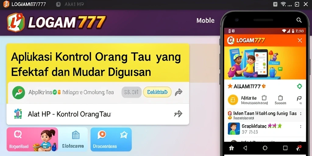 Tampilan antarmuka LOGAM777 dengan fitur kontrol orang tua.