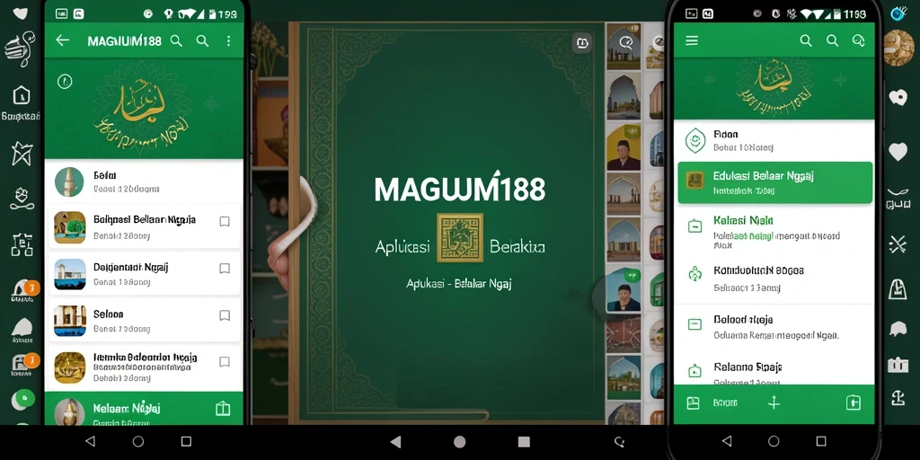 Tampilan antarmuka aplikasi MAGNUM188 yang intuitif untuk Belajar Ngaji.