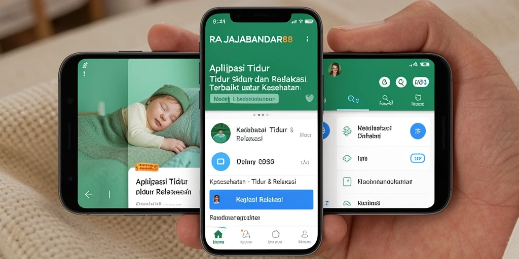 Antarmuka intuitif aplikasi RAJABANDAR88 untuk tidur dan relaksasi.
